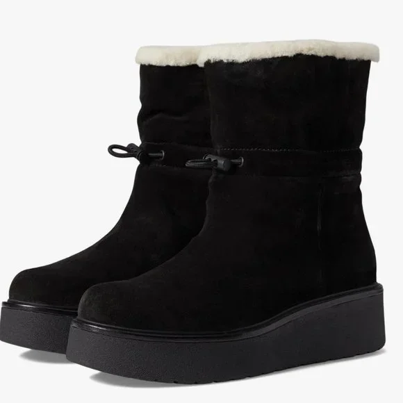 Vince Bellingham Black Shearling Boot - Picture 1 of 8